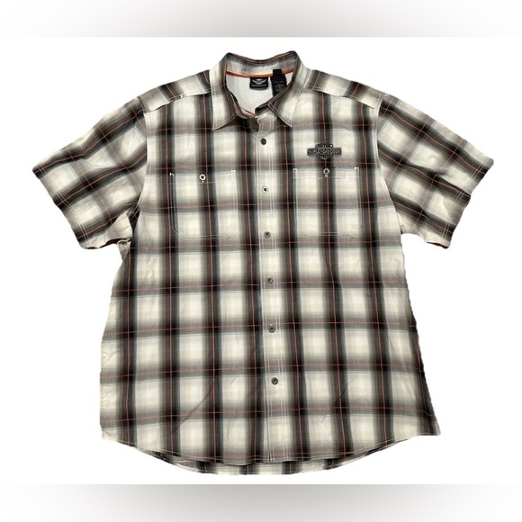 Harley-Davidson Other - Harley Davidson Button Down Up Shirt Biker 2XL XXL Knucklehead Panhead Plaid